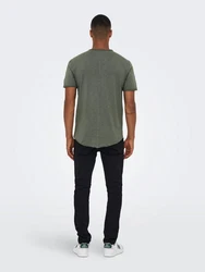 ONLY & SONS T-Shirt ONSBenne Dunkelgrün/Grün/Grau