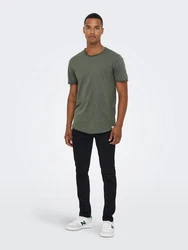 ONLY & SONS T-Shirt ONSBenne Dunkelgrün/Grün/Grau