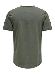 ONLY & SONS T-Shirt ONSBenne Dunkelgrün/Grün/Grau