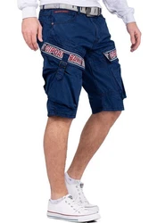 Cipo & Baxx Jeansshorts Kurze Hose BA-CK243 Cargo Style Navy