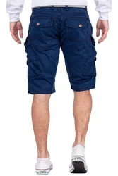 Cipo & Baxx Jeansshorts Kurze Hose BA-CK243 Cargo Style Navy