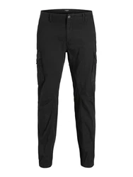 Jack & Jones Cargohose Paul Schwarz/Khaki/Dunkelblau/Dunkelgrau
