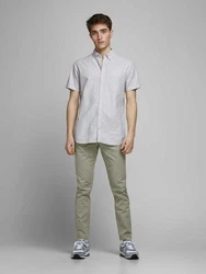 Jack & Jones Chinohose JJIMacro JJDave Khaki/Dunkelgrün