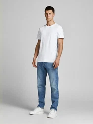 Jack & Jones T-Shirt JJEORGANIC BASIC TEE Weiß/Schwarz
