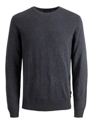 Jack & Jones Rundhalspullover JJEEMIL 4295 dunkelgrau