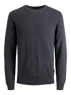 Jack & Jones Rundhalspullover JJEEMIL 4295 dunkelgrau Jack & Jones Rundhalspullover JJEEMIL 4295 dunkelgrau
