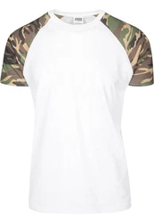 URBAN CLASSICS T-Shirt Raglan Contrast Tee (1-tlg) Dunkelgrün