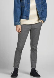 JACK & JONES Chinohose 'JJMarco' JPSTMarco JJFury Hellgrau/Grau/Dunkelgrau