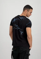 Alpha Industries T-Shirt Lightning AOP Schwarz/Hellblau/Grün/Blau