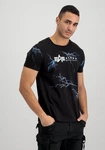 Alpha Industries T-Shirt Lightning AOP Schwarz/Hellblau/Grün/Blau