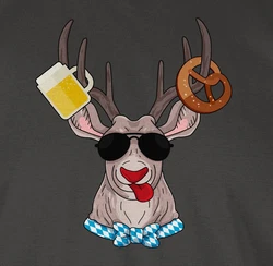 Shirtracer T-Shirt Oktoberfest Hirsch Mode für Oktoberfest Herren Türkis