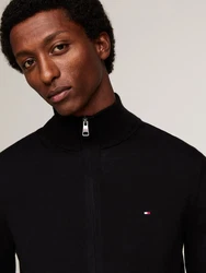 Tommy Hilfiger Cardigan PIMA ORG CTN CASHMERE ZIP THRU schwarz
