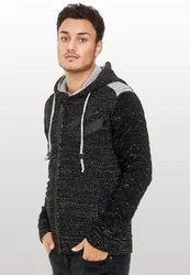 Rusty Neal Strickjacke Schwarz/Dunkelgrau/Grün/Grau/Hellblau