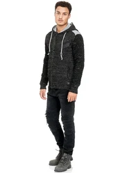 Rusty Neal Strickjacke Schwarz/Dunkelgrau/Grün/Grau/Hellblau
