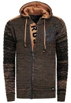 Rusty Neal Strickjacke Khaki/Dunkelgrün/Hellblau/Braun