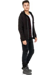 Rusty Neal Strickjacke Dunkelrot/Bordeaux/Braun