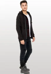 Rusty Neal Strickjacke Dunkelrot/Bordeaux/Braun