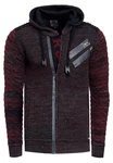 Rusty Neal Strickjacke Dunkelrot/Bordeaux/Braun