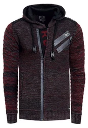 Rusty Neal Strickjacke Dunkelrot/Bordeaux/Braun