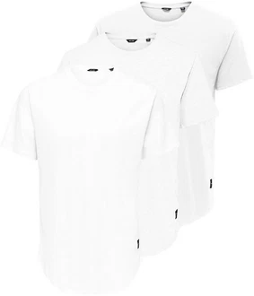Only & Sons T-Shirt Matt Weiß/Dunkelblau/Schwarz Only & Sons T-Shirt Matt Weiß/Dunkelblau/Schwarz