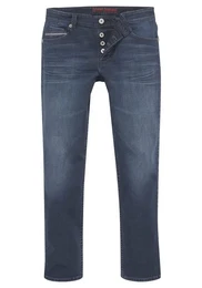 Straight-Jeans Dylan gerade Beinform, Used-Waschung, niedrige Leibhhe