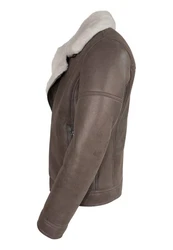 Lolus Lederjacke Edgar Braun/Grau/Dunkelbraun