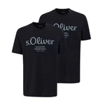 s.Oliver T-Shirt Casual im 2er Pack Silber/Dunkelblau/Grau/Blau