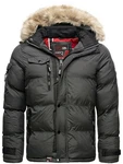 Geographical Norway Steppjacke Outdoor Parka Kapuzenjacke Dunkelgrün/Dunkelgrau/Grau/Khaki/Grün