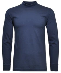 RAGMAN Stehkragenshirt Dunkelblau