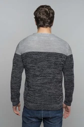 CRSM Carisma Herren Strickpullover K-114 Dunkelblau/Grau/Hellblau/Blau