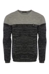CRSM Carisma Herren Strickpullover K-114 Dunkelblau/Grau/Hellblau/Blau
