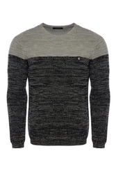 CRSM Carisma Herren Strickpullover K-114 Dunkelblau/Grau/Hellblau/Blau