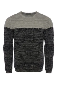 CRSM Carisma Herren Strickpullover K-114 Dunkelblau/Grau/Hellblau/Blau