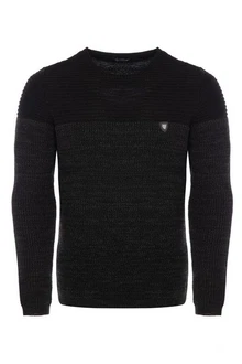 CRSM Carisma Herren Strickpullover K-114 Schwarz/Hellblau/Dunkelgrau/Rot/Dunkelrot/Mintgrün