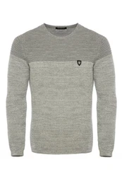 Rundhalspullover mit Logopatch