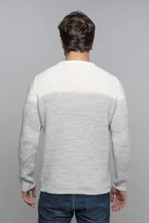 CRSM Carisma Herren Strickpullover K-114 Grau/Weiß