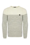 CRSM Carisma Herren Strickpullover K-114 Grau/Weiß