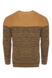CRSM Carisma Herren Strickpullover K-114 Braun/Beige/Gelb/Rot