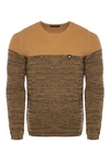 CRSM Carisma Herren Strickpullover K-114 Braun/Beige/Gelb/Rot