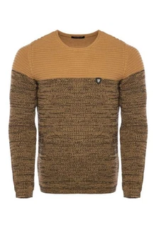 CRSM Carisma Herren Strickpullover K-114 Braun/Beige/Gelb/Rot