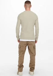 ONLY & SONS Strickpullover ONSPHIL REG 12 STRUC CREW KNIT Khaki
