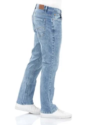 riverso Herren Jeans Hose RIVFalko Bootcut Jeanshose Basic Denim Stretch Hellblau