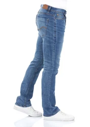 riverso Herren Jeans Hose RIVFalko Bootcut Jeanshose Basic Denim Stretch Hellblau/Blau