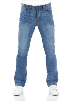 riverso Herren Jeans Hose RIVFalko Bootcut Jeanshose Basic Denim Stretch Hellblau/Blau