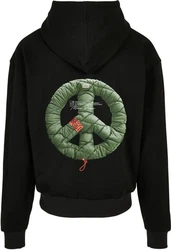 Mister Tee Sweatjacke Hoodie Puffer Peace Heavy Oversize Zip 