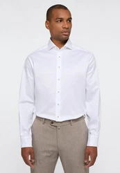 Eterna Langarmhemd MODERN FIT EASY IRON Weiß/Creme