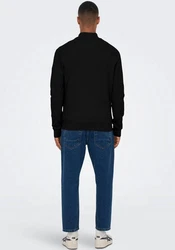 ONLY & SONS Strickpullover ONSPHIL Polo Strick Sweater (6415) Schwarz (6415)