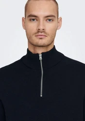 ONLY & SONS Strickpullover ONSPHIL Polo Strick Sweater (6415) Dunkelblau (6415)