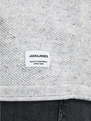 Jack & Jones Strickpullover JJEHILL KNIT CREW NECK Grau/Hellgrau