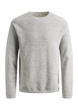 Jack & Jones Strickpullover JJEHILL KNIT CREW NECK Grau/Hellgrau